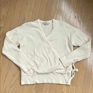 LOFT | Cream Wrap Sweater
